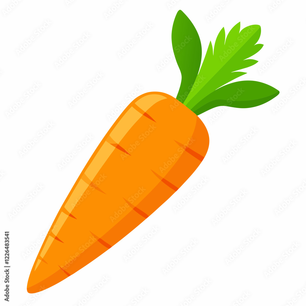 Simple Carrot Silhouette on White Background Simple Carrot Silhouette on White Background