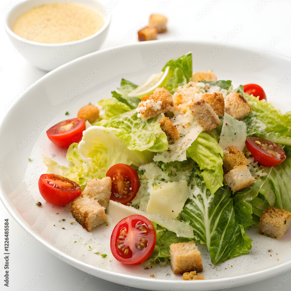 Greek salad with feta cheese and olives