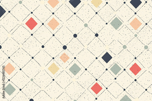 Wallpaper Mural Abstract geometric pattern featuring colorful shapes on a textured background, ideal for design use Torontodigital.ca