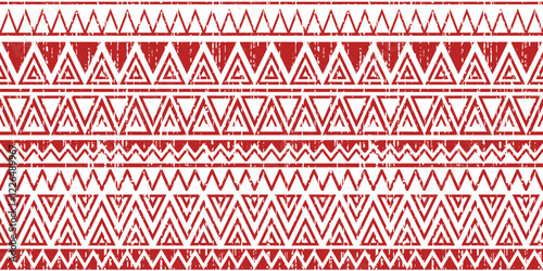 Seamless pattern, ethnic background, geometric ornament, vector design, border