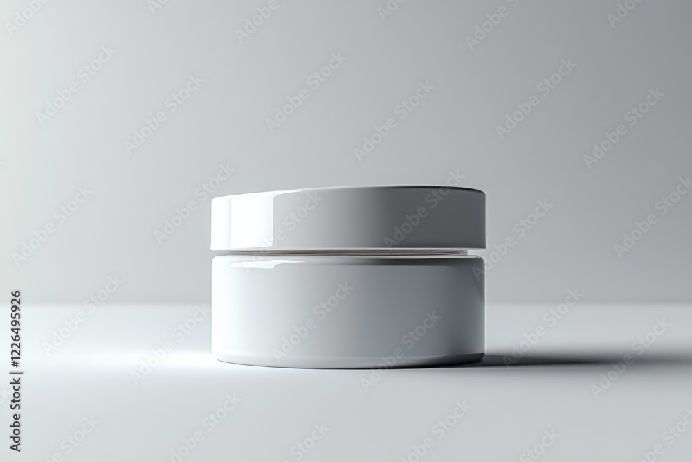Detailed Close-Up View of Minimalist White Medical Cream Jar for Skincare Products Detailed Close-Up View of Minimalist White Medical Cream Jar for Skincare Products