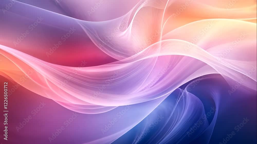 Abstract Soft Gradient Wave Patterns in Pastel Colors with a Minimalist Design