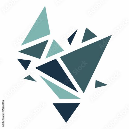 Geometric Triangle Deconstruction Vector