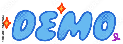 Sticker demo text
