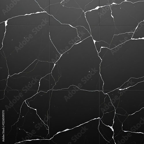 Background Black texture of brock rock marble stone wall  pattern tiles. Minimalist style. Clean and modern. Flat lay photo