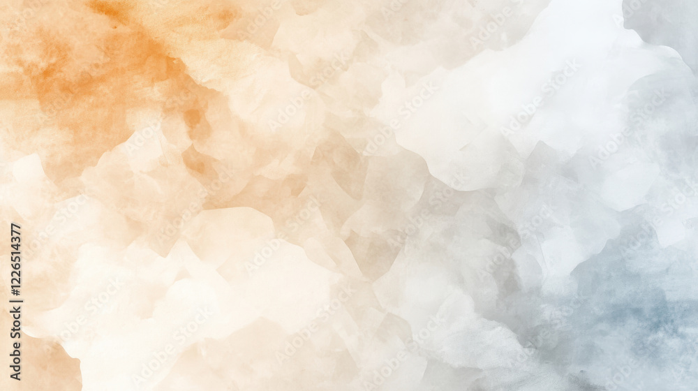 Fototapeta premium soft abstract watercolor gradient blending warm beige, light orange, and cool gray tones creates calming and harmonious visual effect, perfect for backgrounds or artistic designs