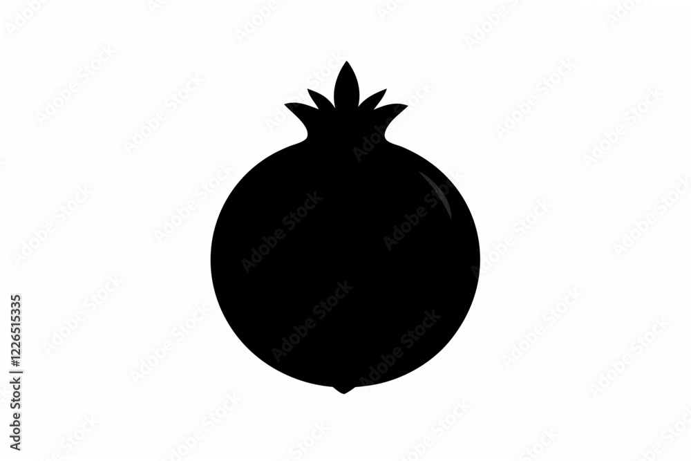 pomegranate silhouette pomegranate silhouette