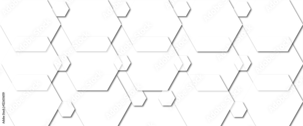 Abstract hexagon overlapping grey and white design background. Geometric shape technology concept. Minimal and modern design. Abstract hexagon overlapping grey and white design background. Geometric shape technology concept. Minimal and modern design.