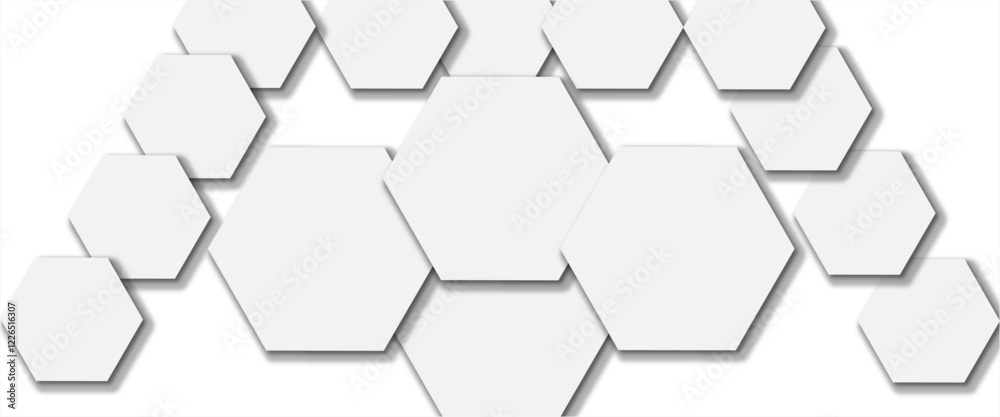 Abstract hexagon overlapping grey and white design background. Geometric shape technology concept. Minimal and modern design. Abstract hexagon overlapping grey and white design background. Geometric shape technology concept. Minimal and modern design.