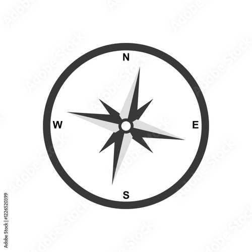 Simple compass icon vector design template. compass sign. compass symbol vector illustration