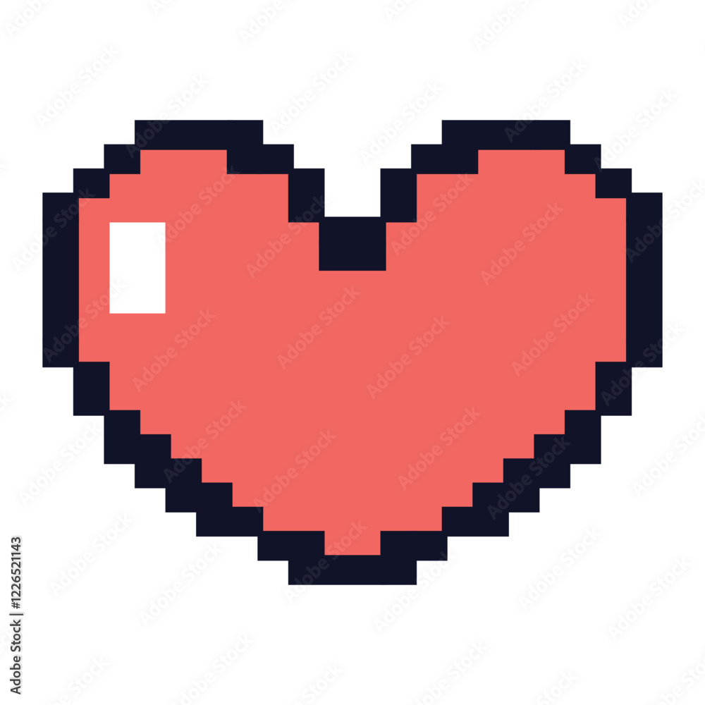Obraz premium Pixel Heart Illustration