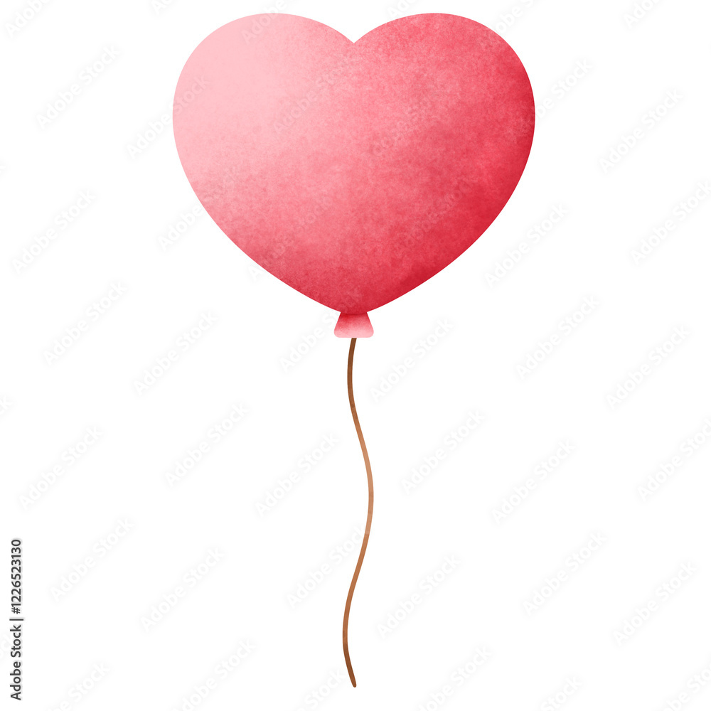 Watercolor pink heart shape balloon illustration, Romantic heart balloon, Heart balloon for Valentine, balloon png, Balloon for party, festival and celebration, Balloon decoration. Watercolor pink heart shape balloon illustration, Romantic heart balloon, Heart balloon for Valentine, balloon png, Balloon for party, festival and celebration, Balloon decoration.