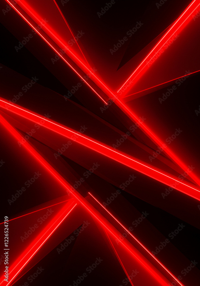 A digital artwork featuring intersecting lines of vibrant red light, ideal for use in futuristic or sci-fi themed designs A digital artwork featuring intersecting lines of vibrant red light, ideal for use in futuristic or sci-fi themed designs