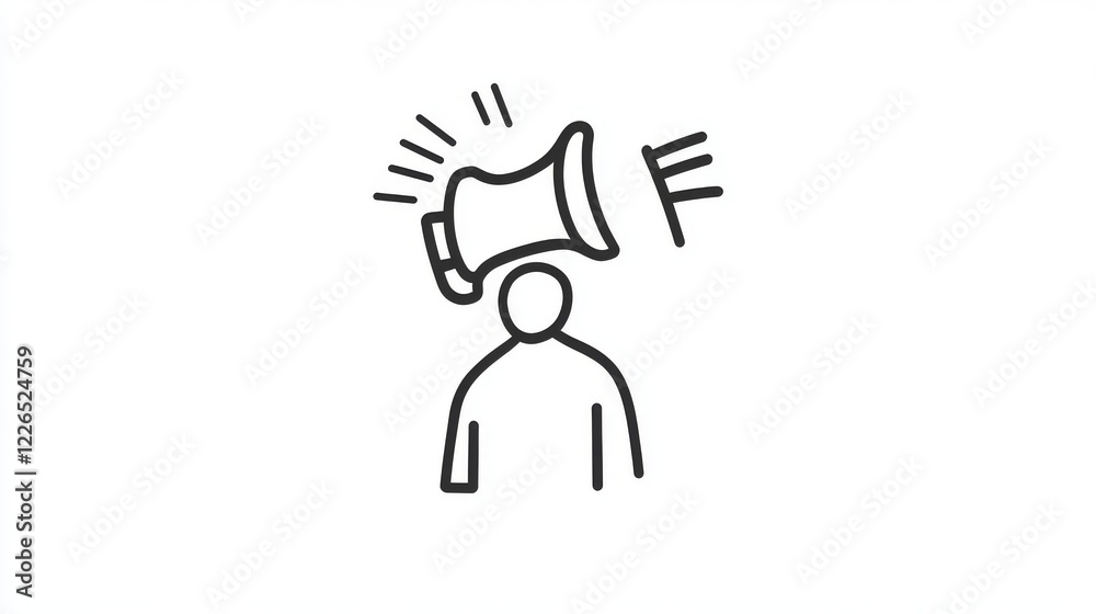 10.A professional, vector-based tour guide icon showing a figure with a microphone, symbolizing leadership in travel and tourism. The icon is outlined in simple black and white, with smooth lines 10.A professional, vector-based tour guide icon showing a figure with a microphone, symbolizing leadership in travel and tourism. The icon is outlined in simple black and white, with smooth lines