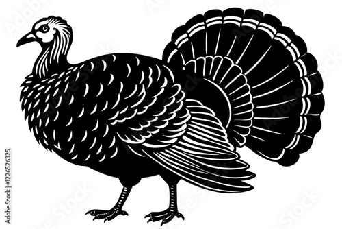 Turkey cock bird animal silhouette