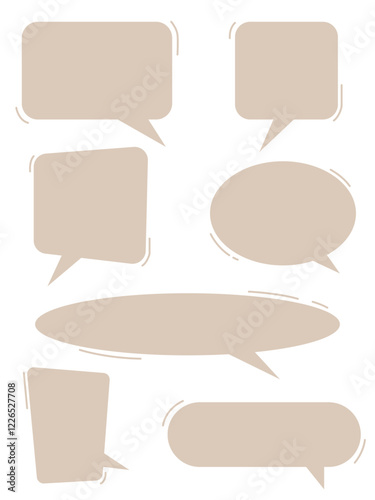 Set of speech bubble comic, blurp, blank comic chat dialogues, speaking bubbles