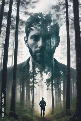 person in the woods