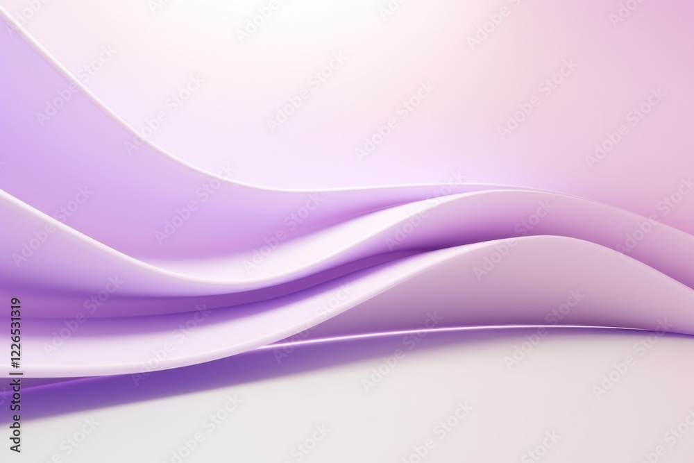 Fototapeta premium Soft violet abstract bands with a pale pink wave