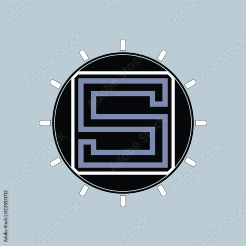 modern simple abstract S logo