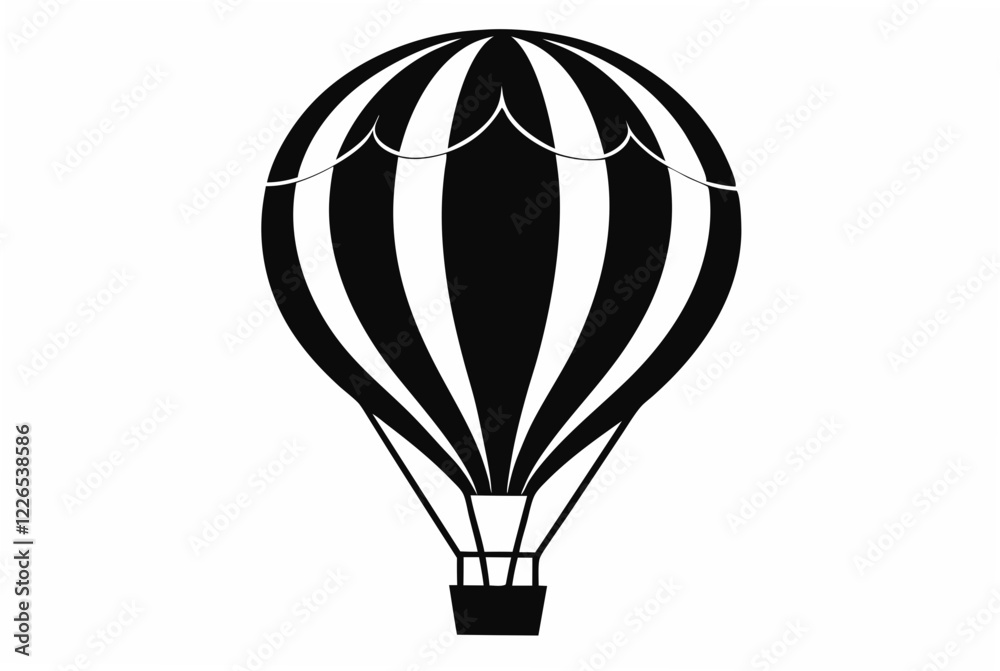 Fototapeta premium air balloon silhouette vector illustration