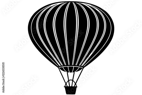 air balloon  silhouette vector illustration