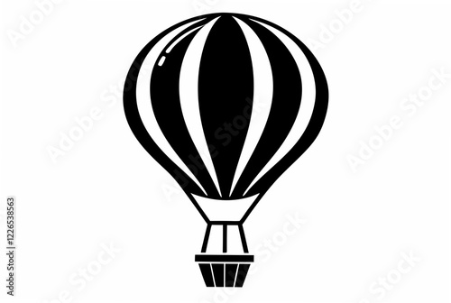 air balloon  silhouette vector illustration
