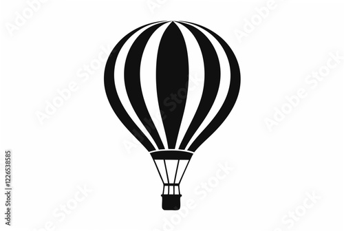 air balloon  silhouette vector illustration