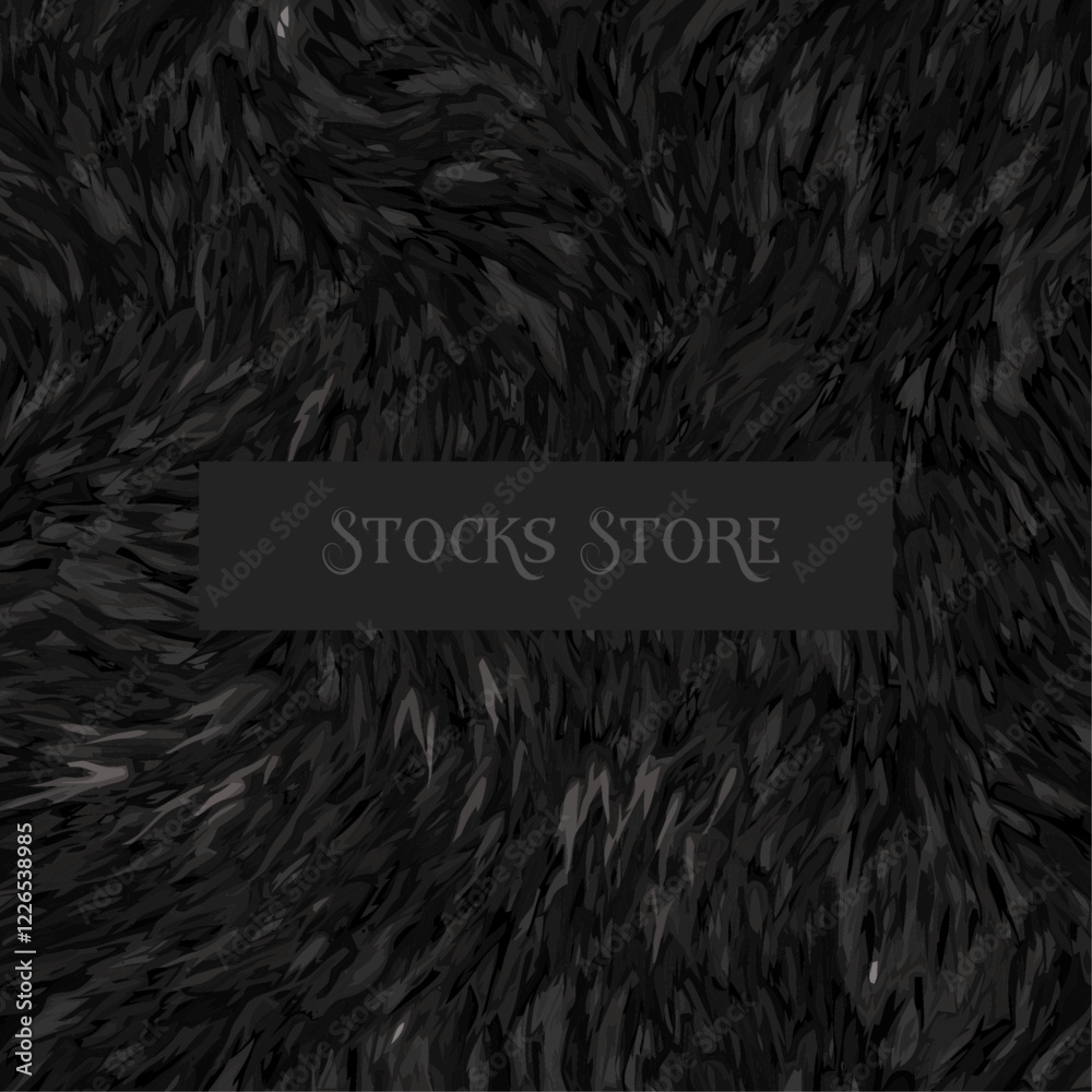 Fototapeta premium bear texture or black animal hair 