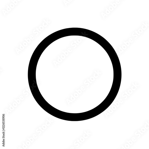 Bold Black Circle: A simple yet striking black circle stands out against a blank canvas. The minimalist design offers endless possibilities for creativity and visual communication. 
