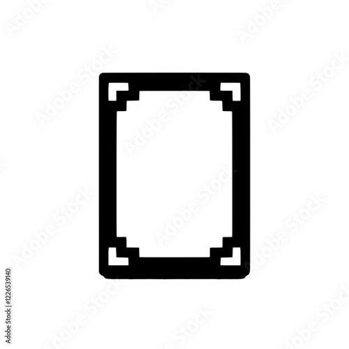Modern Minimalist Frame: A simple yet elegant black frame with clean lines and sharp corners.  This versatile design adds a touch of sophistication to any project. 