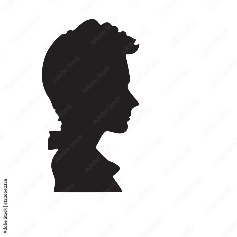 silhouette of a man with a smile, silhouette of a woman, silhouette of a man silhouette of a man with a smile, silhouette of a woman, silhouette of a man