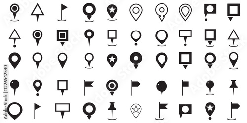 Location icon. Map pin icon  . 1176