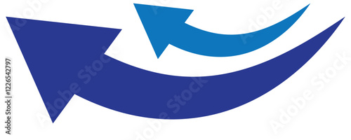 Free Download Black curved arrows icons set. Arrow sign in flat style. Wind movement image, process repeat symbol, rotation. Vector illustration - GFXLoad