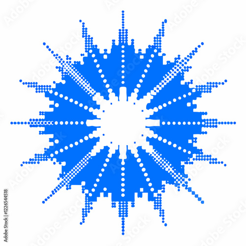 Pixelated Burst Vector Design photo