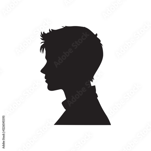 silhouette of a man with a smile, silhouette of a woman, silhouette of a man