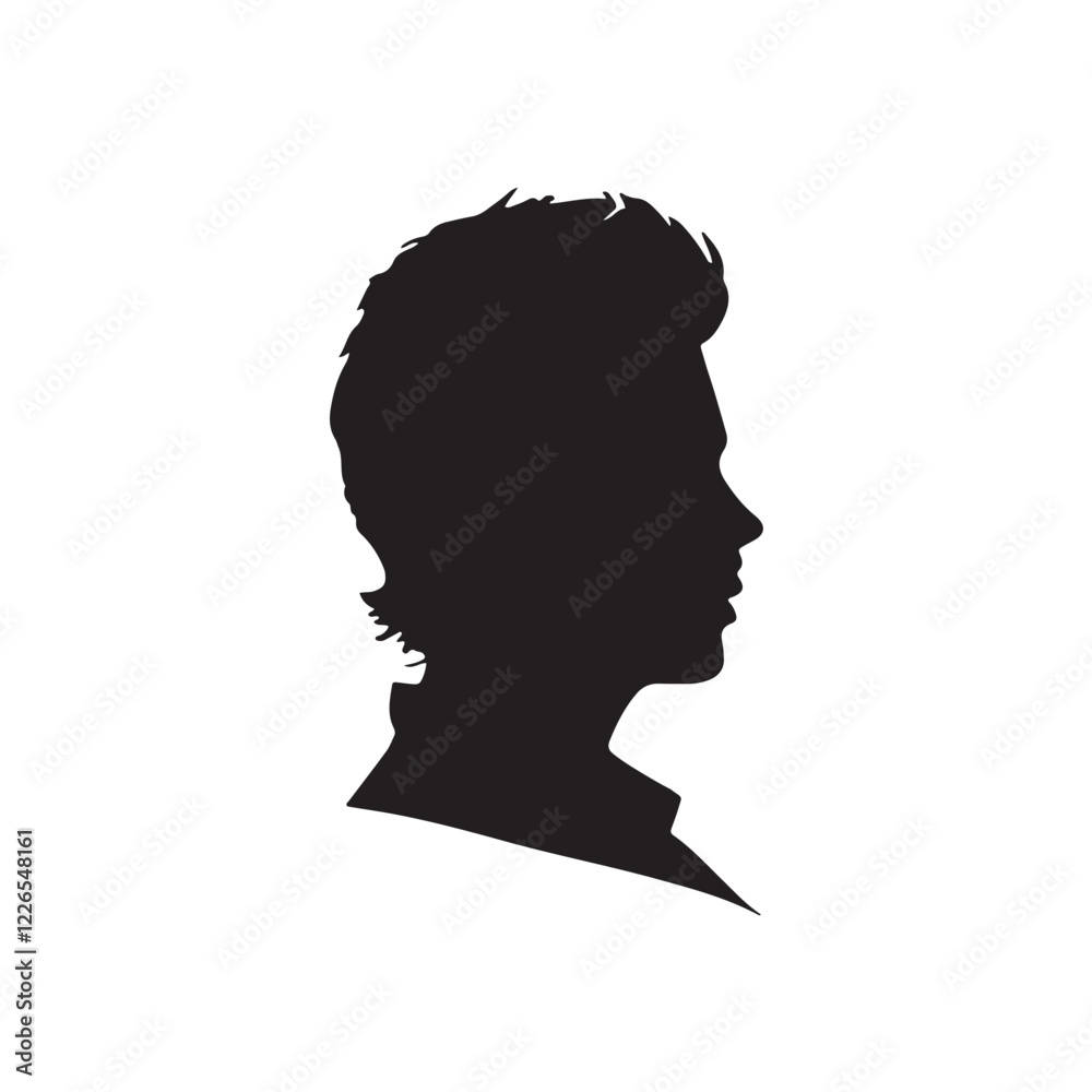 silhouette of a man with a smile, silhouette of a woman, silhouette of a man silhouette of a man with a smile, silhouette of a woman, silhouette of a man