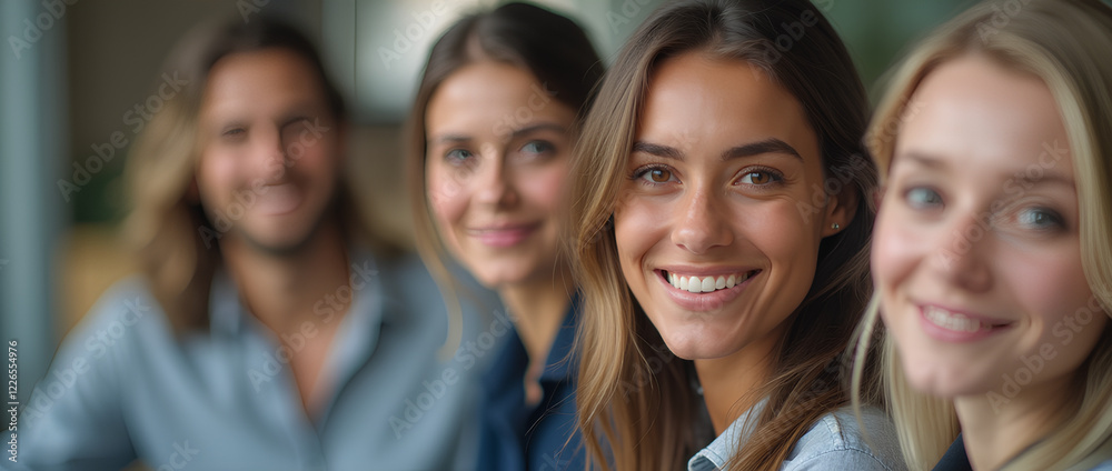concept of diversity, portrait of cheerful business people in the office concept of diversity, portrait of cheerful business people in the office