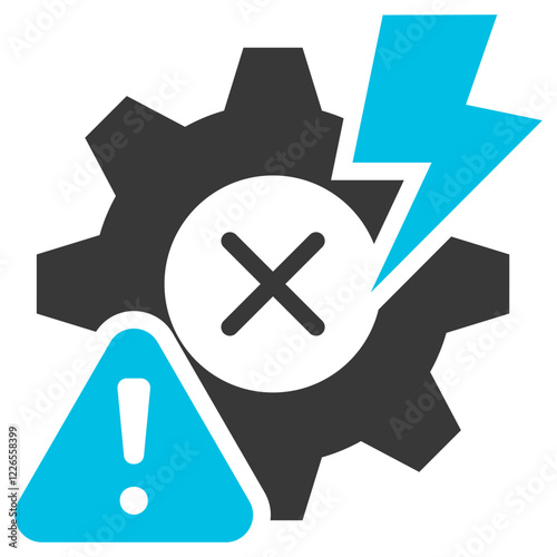 Disruption Glyph Blue Grey Icon