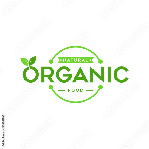 Organic Product Lables Vector