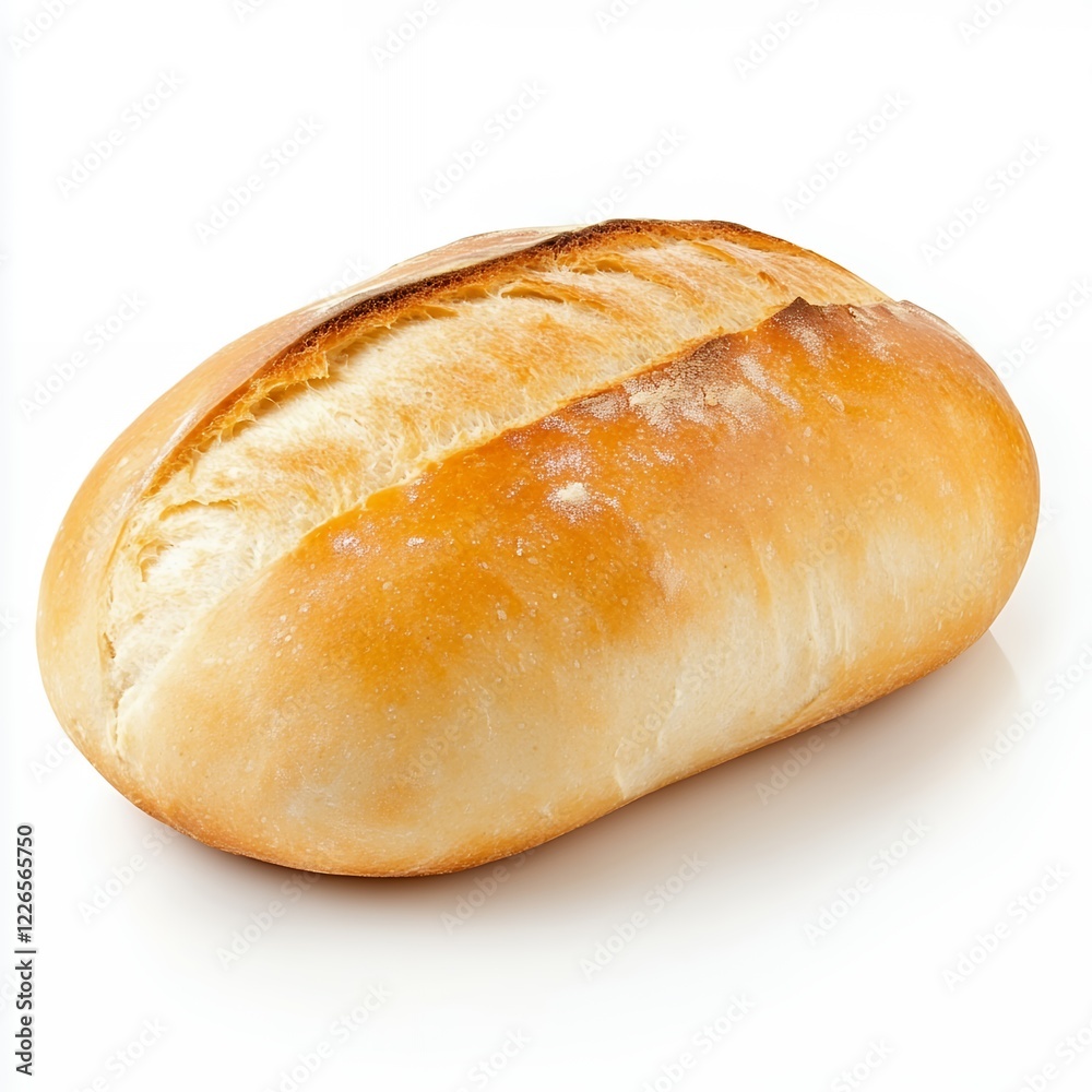 Golden Brown Crusty Loaf of Freshly Baked Bread, Ready to Eat Golden Brown Crusty Loaf of Freshly Baked Bread, Ready to Eat