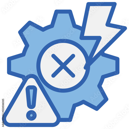 Disruption Blue White Icon