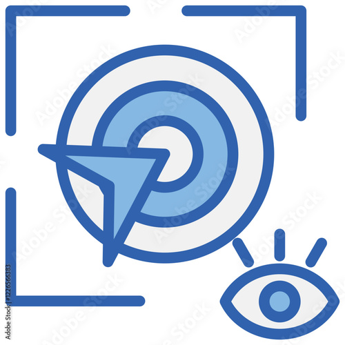 Vision Blue White Icon