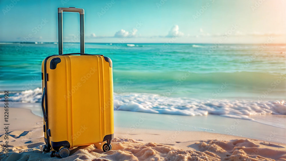 Yellow Luggage Suitcase Wheeled Luggage Vacation Gear Fashion Accessories Luxury Travel Beach bay Yellow Luggage Suitcase Wheeled Luggage Vacation Gear Fashion Accessories Luxury Travel Beach bay