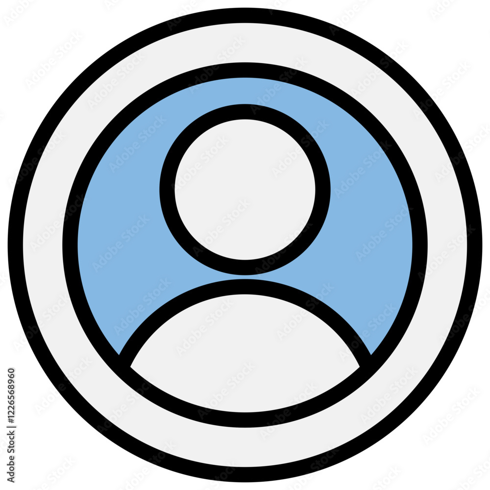 User Blue Black Icon User Blue Black Icon