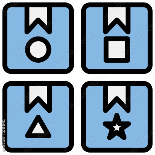 Differentiation Blue Black Icon
