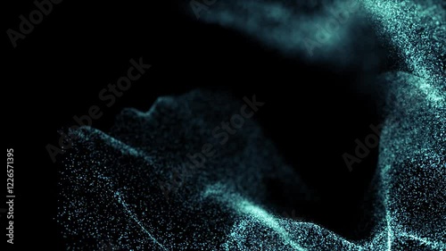 4k Seamless abstract bg with particles form lines, surface and grid.
