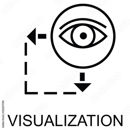 Visualization Icon. Vector Icon Design