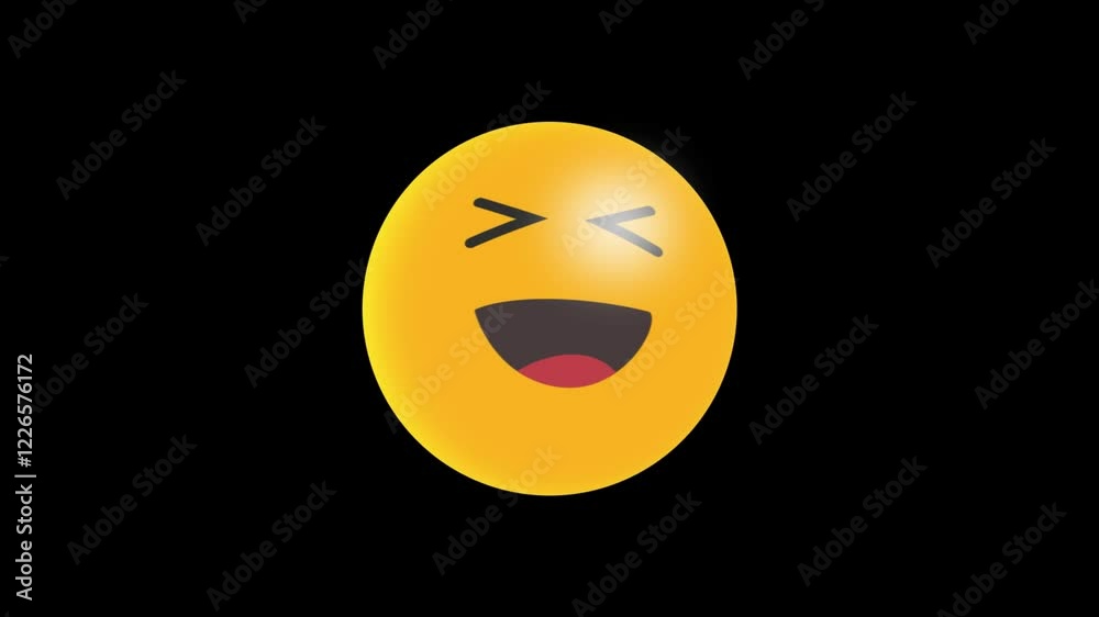 A laughing emoticon with eyes squeezed shut