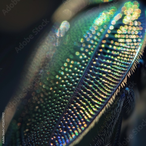 Intricate Details of a Beetle's Wing Casing Revealed Through Macro Photography