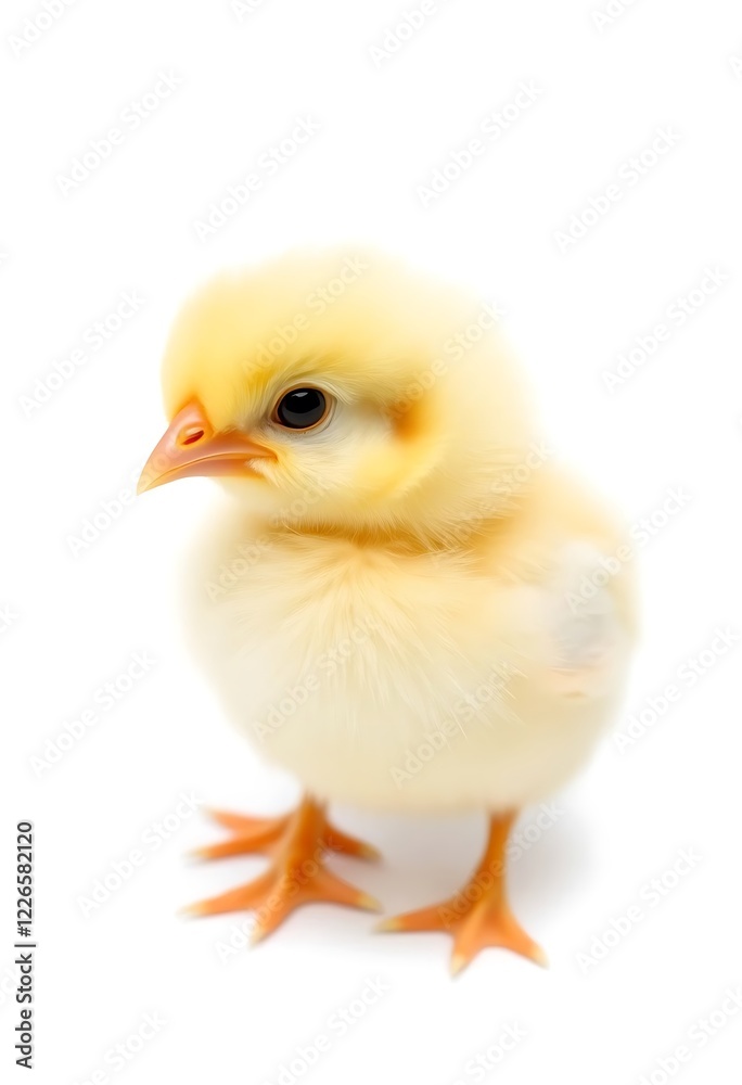 Fluffy Yellow Chickling: A Soft, Gentle Portrait Fluffy Yellow Chickling: A Soft, Gentle Portrait